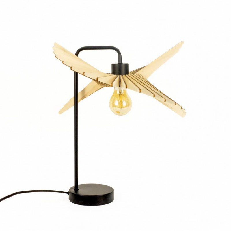 Wooden table lamp - Atelier Loupiote