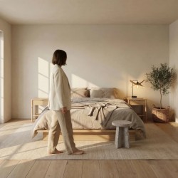 Wooden table lamp - Atelier Loupiote