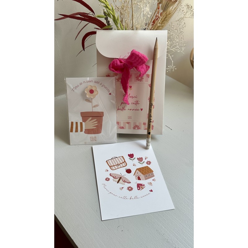 Coffret Maîtresse - Crayon+Pin's+Affiche