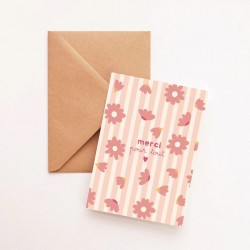 Carte "Merci pour tout" - Atelier Vingt Huit