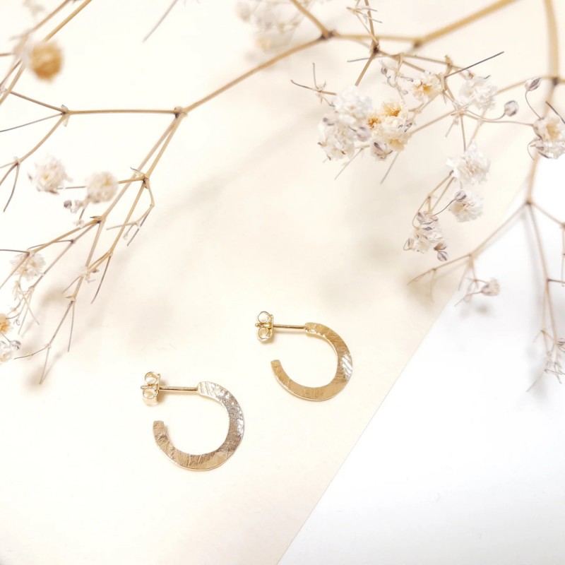 Gold Dune Hoop Earrings XS/M