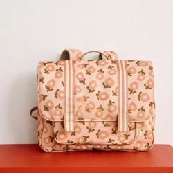 Pink Flower-Printed Preschool school bag  - Petit Picotin