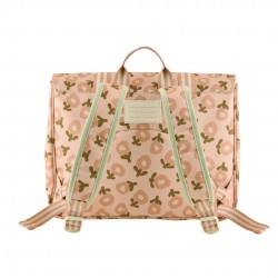 Cartable maternelle imprimé fleurs rose - Petit Picotin