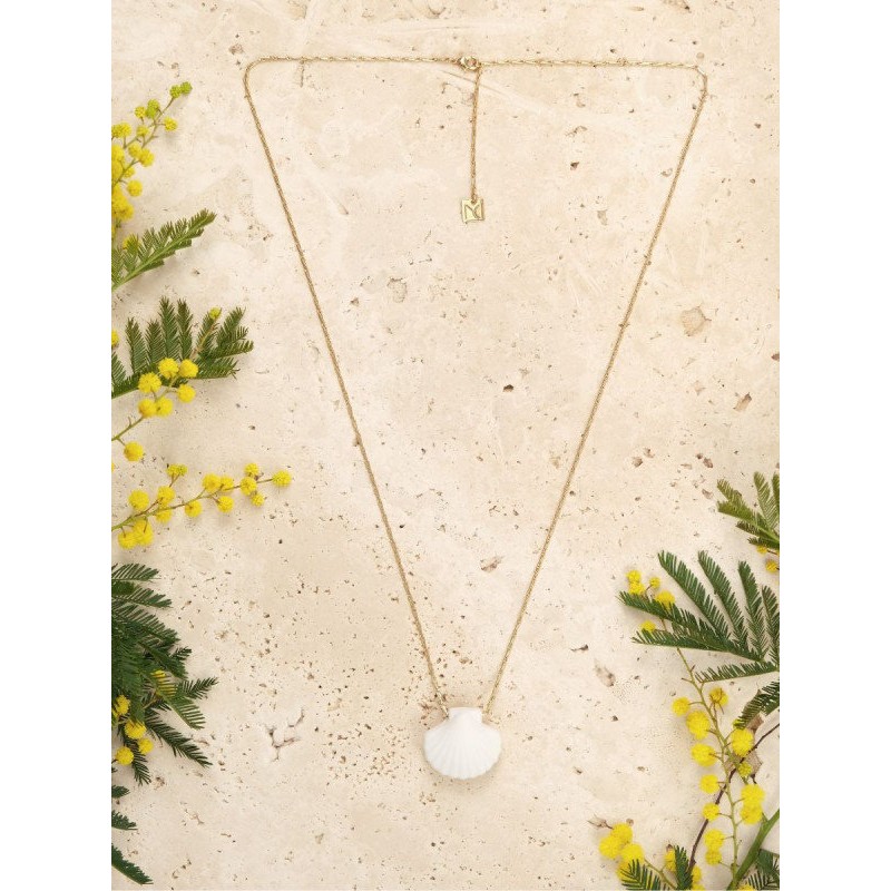 Calypso Shell Necklace – Porcelain