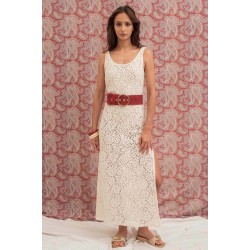 Robe longue en dentelle