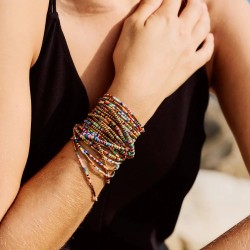Collier & Bracelet Happy slim Multico - Têtes Blondes