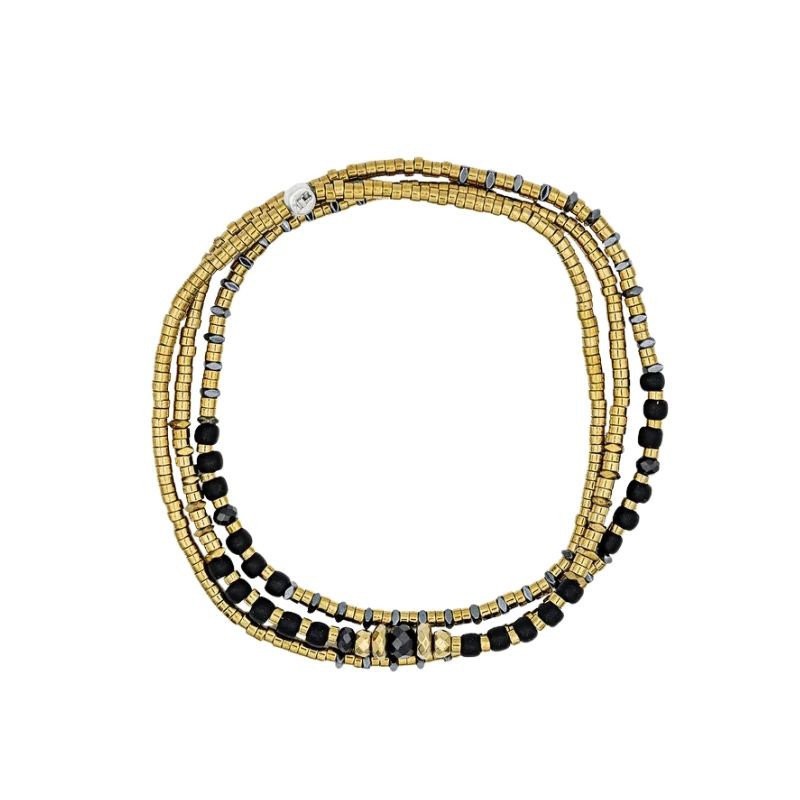 Alice Gold & Black Necklace & Bracelet – Têtes Blondes
