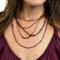 Alice Gold & Black Necklace & Bracelet – Têtes Blondes