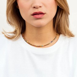 Gold & Multicolour Happy Choker Necklace – Têtes Blondes