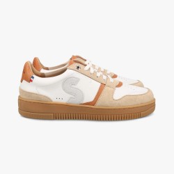 Sneakers blanche et beige...