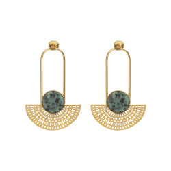 Boucles U Aztèque - Jaspe Africain