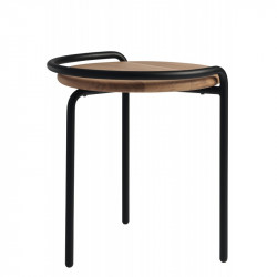 Wood & metal stool Le Solitaire