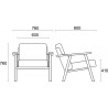 dimensions fauteuil Lasai