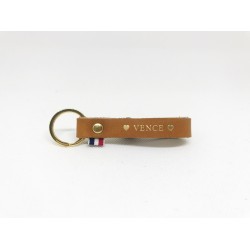 Leather key ring with message - Men