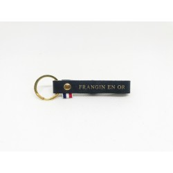 Leather key ring with...