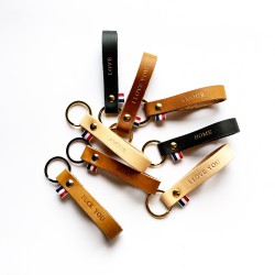 Personalized Leather Keychain - Until november 25th only!