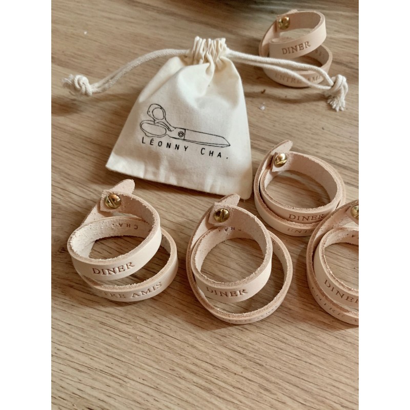 Lot De 6 Ronds De Serviette En Cuir PU - Boucle Simple, Design Sobre, Pour Thanksgiving, Noël, Mariage, Quotidien