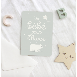 Carte annonce bébé - Printemps, été, automne, hiver