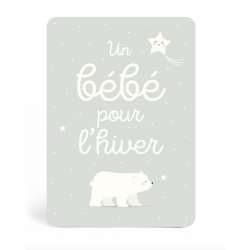 Birth card - Spring, summer, fall, winter