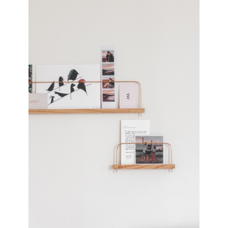 Wood & brass shelves L'Atelier Français