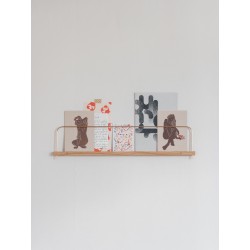 Wood & brass shelves - 3 sizes