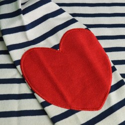 I love stripes" ecru-navy marinière