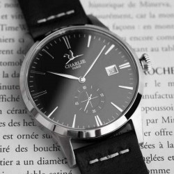 Bastille Watch - Black Leather