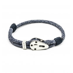 Man bracelet steel & rope