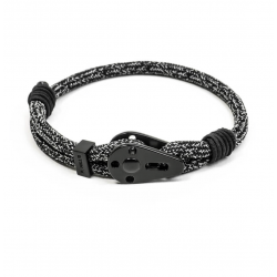 Man bracelet steel & rope