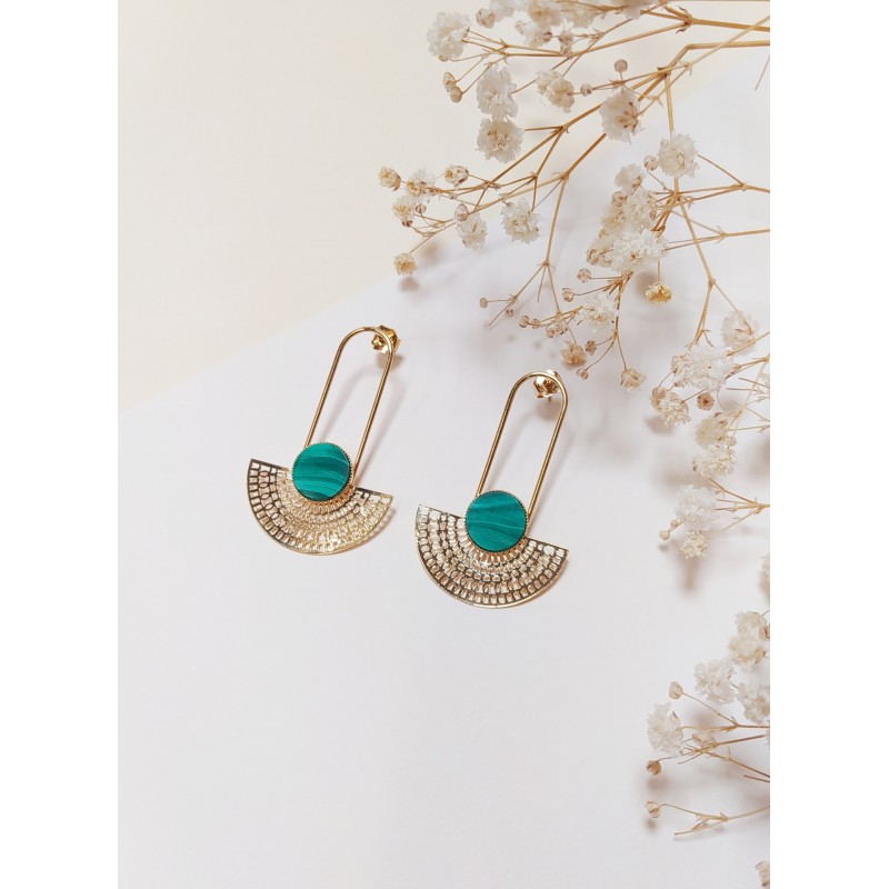Boucles U Aztèque - Jaspe Africain
