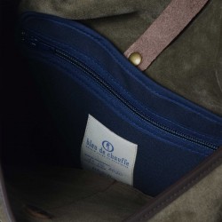 Velvet leather fisherman's musette - 2 sizes