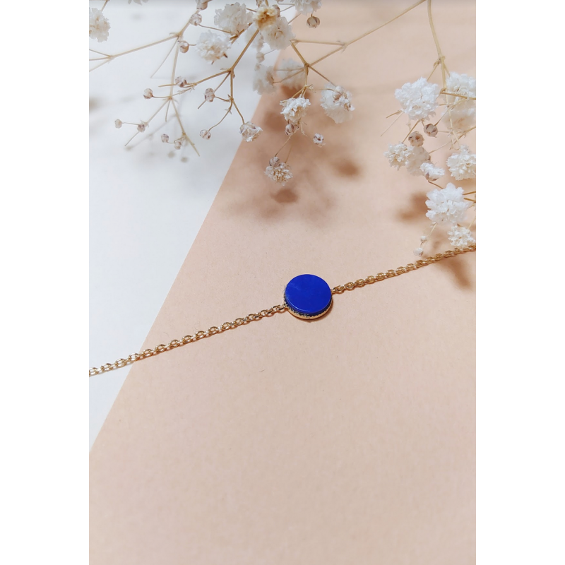 Bracelet souple - Pierre bleue