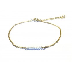 Bracelet chaîne 8 mini-perles